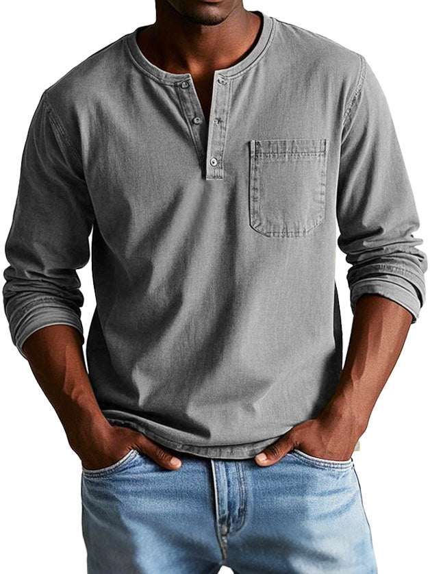 Laurent | Chemise Vintage à Manches Longues