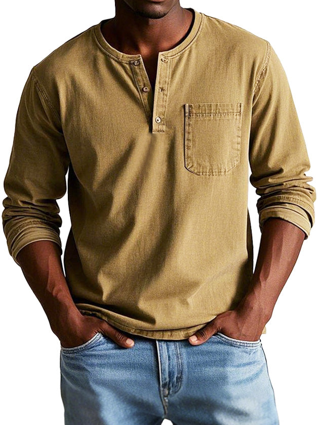 Laurent | Chemise Vintage à Manches Longues