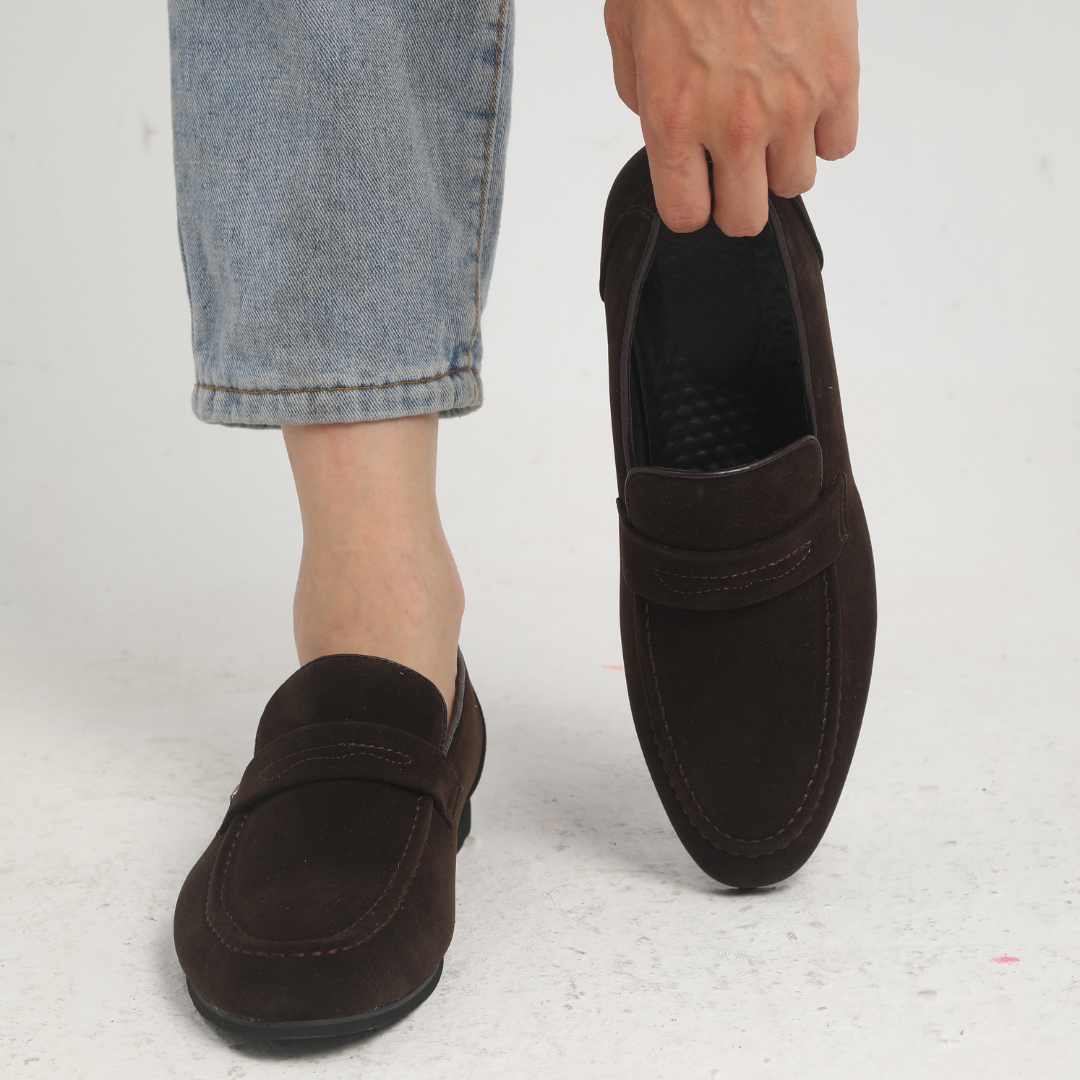 Thierry | Mocassins à brides en daim