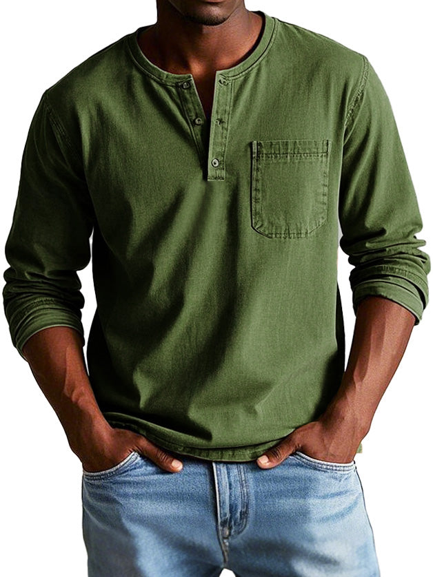 Laurent | Chemise Vintage à Manches Longues